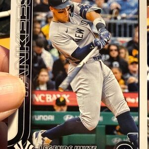 Topps Yankees Baseball Card - Gray and Blue
